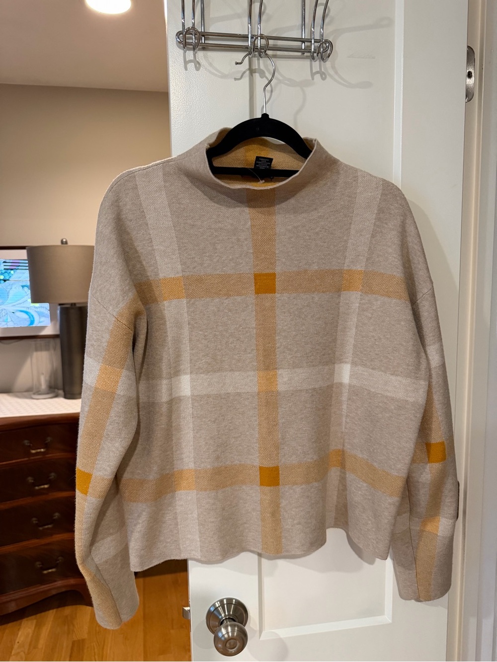 Tamari Plaid Mock Neck Sweater